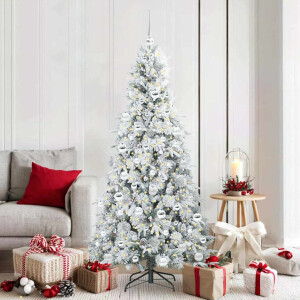 vidaXL Kunstmatige Inklapbare Kerstboom Wit 180 cm PE en PVC