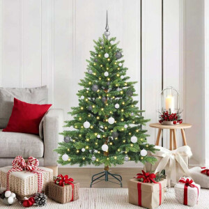 vidaXL Kunstkerstboom met 150 LED met standaard Groen 150 cm PE en PVC