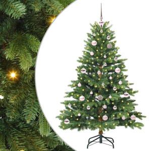 vidaXL Kunstkerstboom met 150 LED met standaard Groen 150 cm PE en PVC