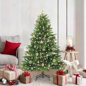 vidaXL Kunstkerstboom met 150 LED met standaard Groen 150 cm PE en PVC