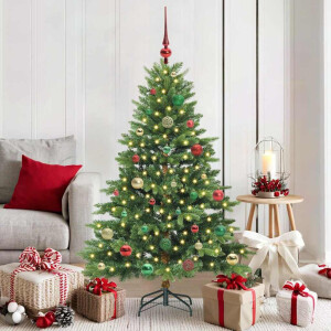 vidaXL Kunstkerstboom met 150 LED met standaard Groen 150 cm PE en PVC