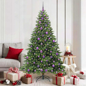 vidaXL Kunstkerstboom met 300 LED met standaard Groen 180 cm PE en PVC