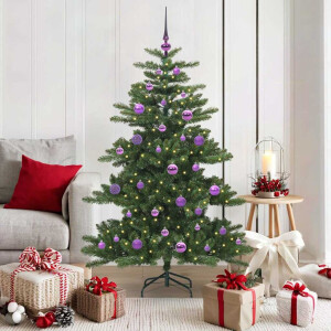 vidaXL Kunstmatige Inklapbare Kerstboom with LEDs 150cm PVC