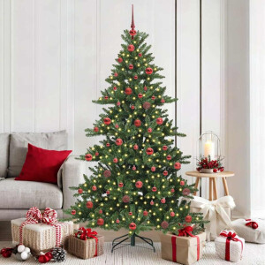 vidaXL Kunstmatige Inklapbare Kerstboom met 300 LED Groen 180 cm PVC
