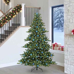 vidaXL Kunstmatige Inklapbare Kerstboom with LEDs 240cm PVC