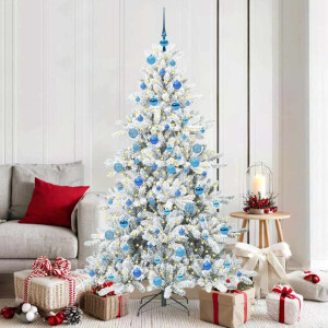 vidaXL Kunstmatige Inklapbare Kerstboom met 300 LED Wit 180 cm PVC