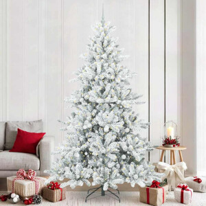 vidaXL Kunstmatige Inklapbare Kerstboom with LEDs 240cm PVC