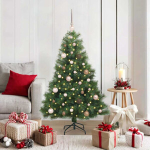 vidaXL Kunstkerstboom met 150 LED met standaard Groen 150 cm PE en PVC