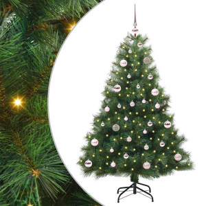 vidaXL Kunstkerstboom met 150 LED met standaard Groen 150 cm PE en PVC