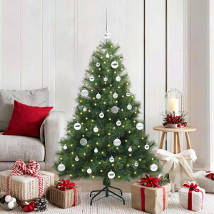 vidaXL Kunstkerstboom met 150 LED met standaard Groen 150 cm PE en PVC