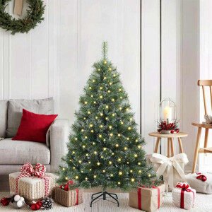 vidaXL Kunstkerstboom met 150 LED met standaard Groen 120 cm PE en PVC