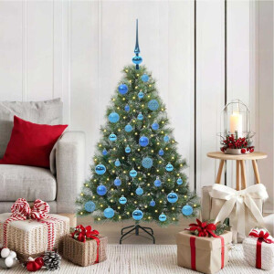 vidaXL Kunstkerstboom met 150 LED met standaard Groen 120 cm PE en PVC