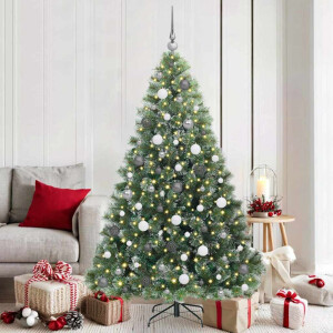 vidaXL Kunstkerstboom met 300 LED met standaard Groen 180 cm PE en PVC