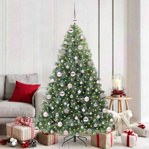 vidaXL Kunstkerstboom met 300 LED met standaard Groen 180 cm PE en PVC