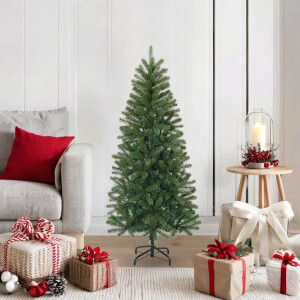 vidaXL Kunstkerstboom met standaard Groen 120 cm PVC, PE en staal