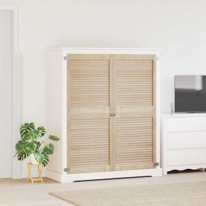 vidaXL Kastdeur 2 pcs Naturel 140,5 x 2,1 x 59,5 cm Massief grenenhout