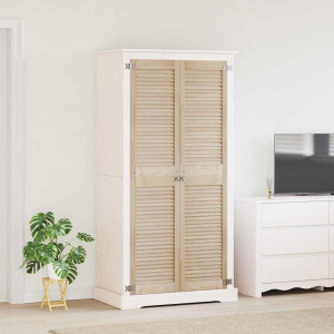 vidaXL Kastdeuren 2 pcs Bruin 170 x 39.5 x 2.1 cm Massief grenenhout