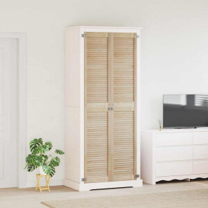 vidaXL Kastdeur 2 pcs Naturel 201 x 2,1 x 39,5 cm Massief grenenhout