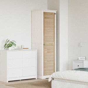 vidaXL Kastdeur Naturel 140.5 x 2 x 59.5 cm Massief grenenhout