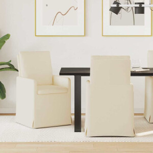 vidaXL Eetstoelen 2 pcs Beige 57 x 67 x 98 cm Linnen