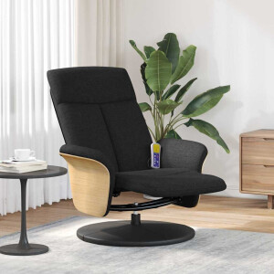 vidaXL Massage Recliner Stoel Zwart 79 x 87 x 104,5 cm Stof