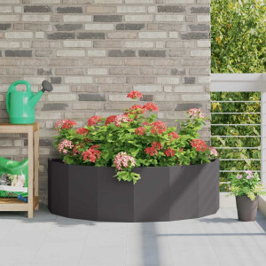 vidaXL Plantenbak Zwart 120 x 60 x 35 cm Staal