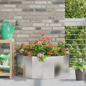 vidaXL Plantenbak Zilver 90 x 45 x 35 cm Roestvrij staal
