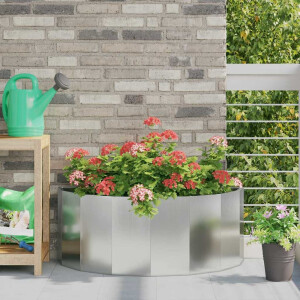 vidaXL Plantenbak Zilver 90 x 45 x 35 cm Gegalvaniseerd staal