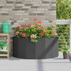 vidaXL Plantenbak Zwart 120 x 60 x 50 cm Staal