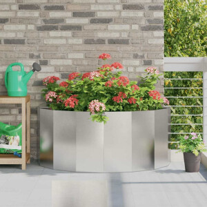 vidaXL Plantenbak Zilver 120 x 60 x 50 cm Roestvrij staal