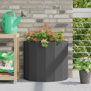 vidaXL Plantenbak Zwart 60 x 30 x 50 cm Staal