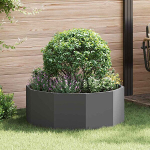 vidaXL Plantenbak Zwart 90 x 90 x 35 cm Staal