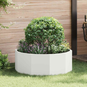 vidaXL Plantenbak Wit 90 x 90 x 35 cm Staal
