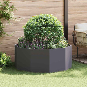 vidaXL Plantenbak Zwart 120 x 120 x 50 cm Staal