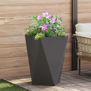 vidaXL Plantenbak Zwart 50 x 50 x 75 cm Staal
