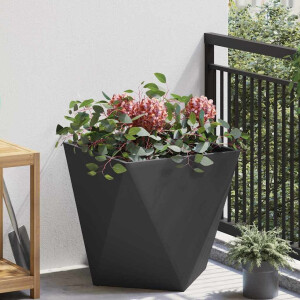 vidaXL Plantenbak Zwart 50 x 50 x 50 cm Staal