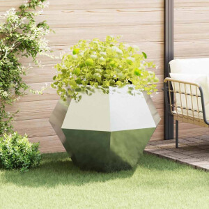 vidaXL Plantenbak Zilver 100 x 100 x 80 cm Gegalvaniseerd staal