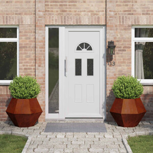 vidaXL Plantenbak 2 pcs Roestig 75 x 75 x 60 cm Cortenstaal