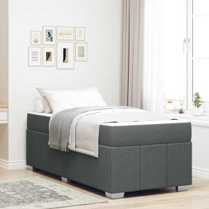 vidaXL Bedframe Donkergrijs 80 x 200 cm Stof