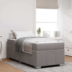 vidaXL Bedframe met matras Taupe 80 x 200 cm Stof