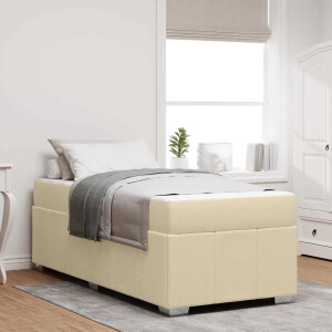 vidaXL Bedframe Crème 90 x 200 cm Stof