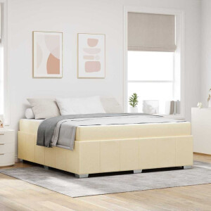 vidaXL Bedframe Crème 180 x 200 cm Stof