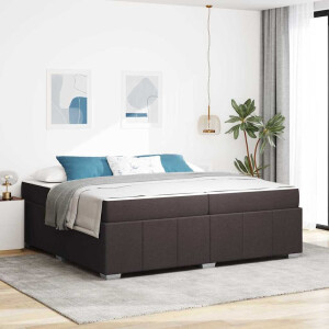 vidaXL Bedframe Donkerbruin 200 x 200 cm Stof