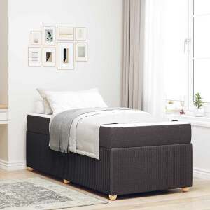 vidaXL Bedframe met matras Donkerbruin 80 x 200 cm Stof