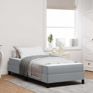 vidaXL Boxspringbed met matras Lichtgrijs 80 x 200 cm Stof