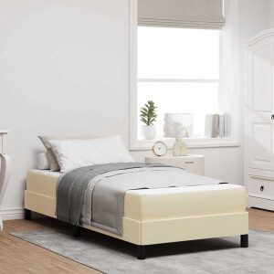 vidaXL Boxspring bed Anders Crème 90 x 200 cm Stof
