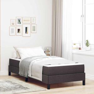 vidaXL Boxspring bed Anders Donkerbruin 100 x 200 cm Stof