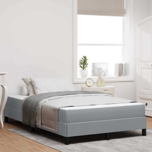 vidaXL Boxspring bed Anders Lichtgrijs 120 x 190 cm Stof