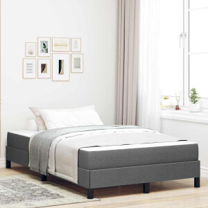vidaXL Boxspring bed Anders Donkergrijs 120 x 190 cm Stof