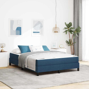 vidaXL Boxspring bed Anders Blauw 140 x 190 cm Stof